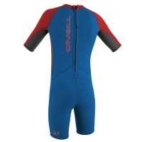 Toddler Reactor-2 2mm Back Zip S/S Spring - Boys- OCN/GRA/RED