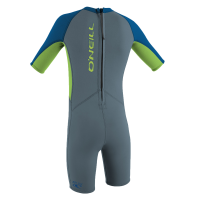 Toddler Reactor-2 2mm Back Zip S/S Spring - Boys- GRA/DGL/OCN