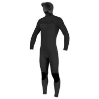 Hyperfreak 5/4+ Chest Zip w/Hood- BLK/BLK