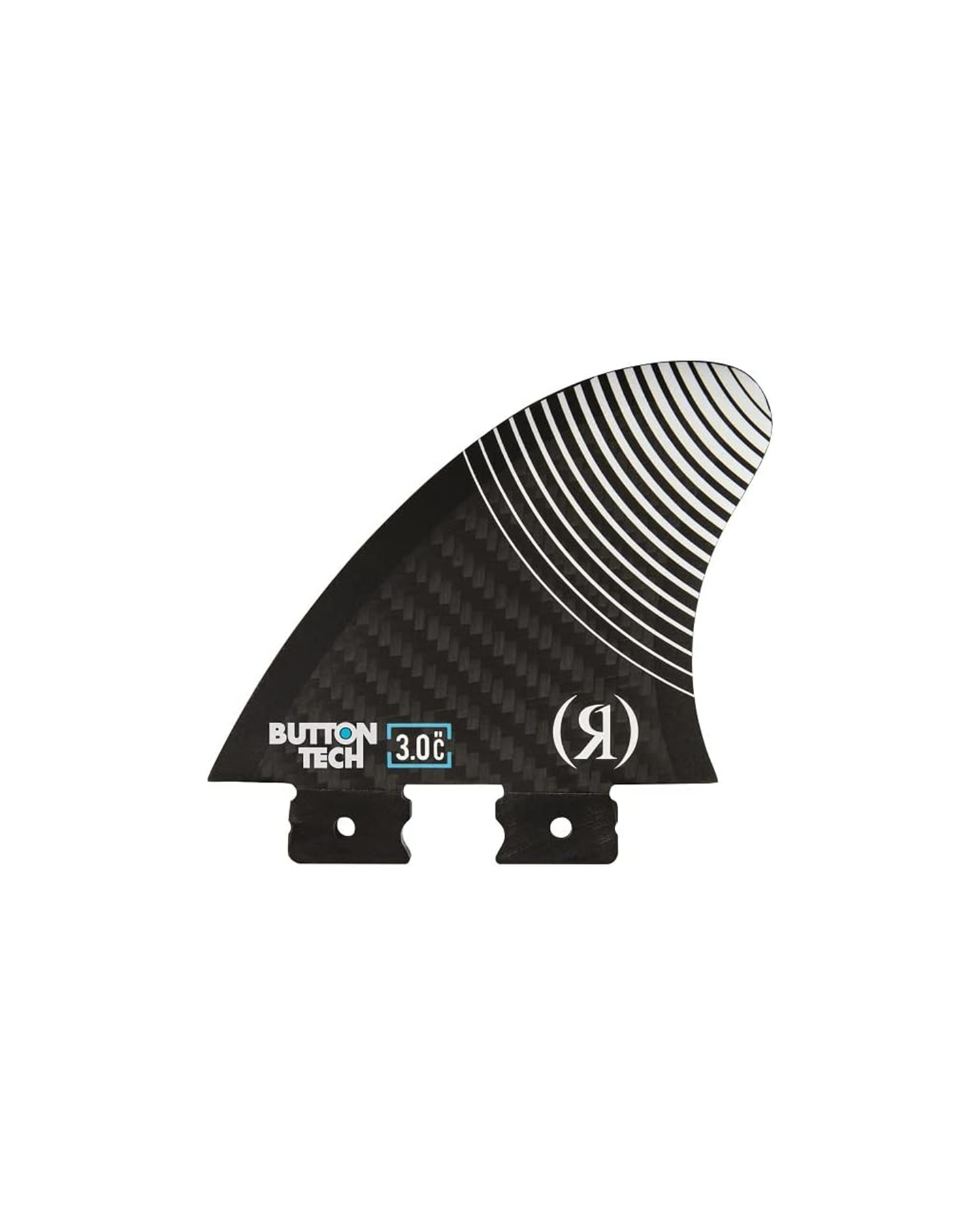 3.0 in. - Floating Button - Blueprint - Center Surf Fin - Carbon
