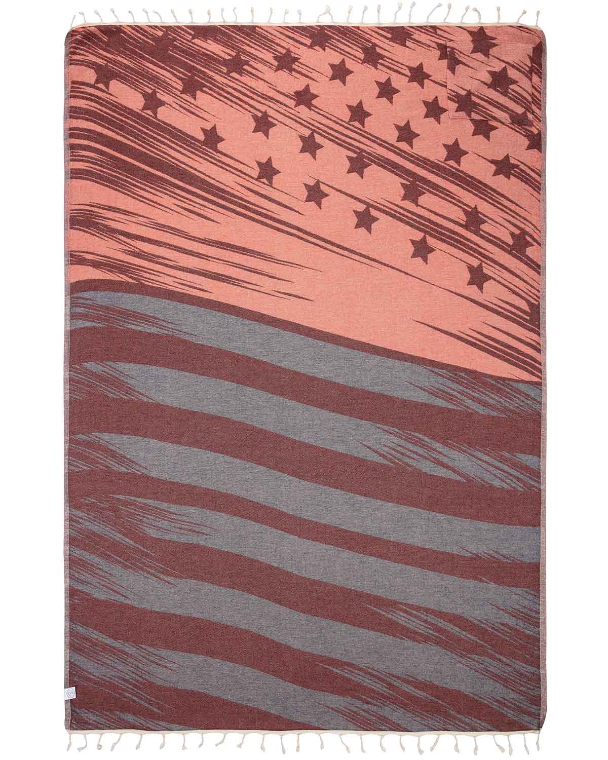 BEACH TOWELS - VINTAGE FLAG - WITH ZIPPER POCKET